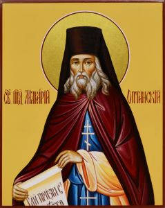 Рукописная икона Макарий Оптинский
