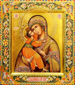Рукописная икона Владимирская №23 