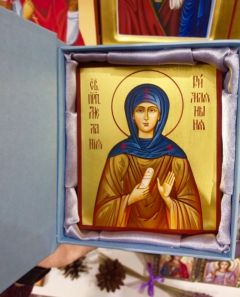 Рукописная икона Мелания Римляныня