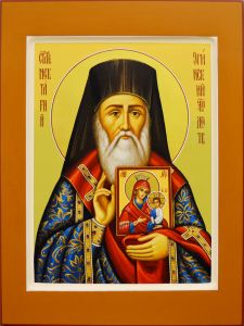 Рукописная икона Нектарий Эгинский 2