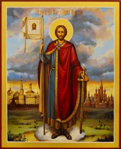 Рукописная икона Александр Невский 27 