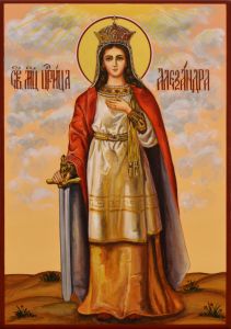 Рукописная икона Александра Римская 4