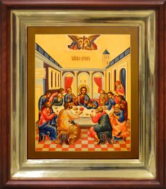 Рукописная икона Тайная Вечеря под старину 3 (Размер 27*31 см)