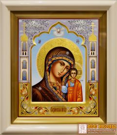 Рукописная Казанская икона 85 (Размер 27*31 см)