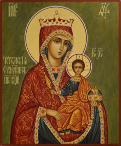 Рукописная икона Суморинская