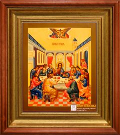 Рукописная икона Тайная Вечеря под старину 3 (Размер 27*31 см)