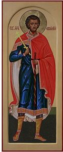 Рукописная икона Евгений Мелитинский