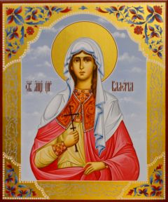 Рукописная икона Валерия (Калерия) №4