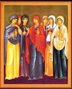 Рукописная икона Жены Мироносицы