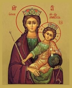 Рукописная икона Ломовская