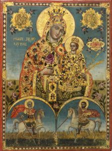 Рукописная икона Неувядаемая Роза