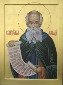 Рукописная икона Савва Освященный