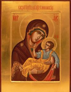 Рукописная икона Словенская
