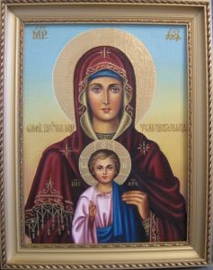 Рукописная икона Услышательница