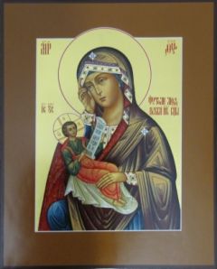 Рукописная икона Утоли моя печали