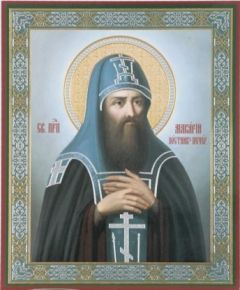 Рукописная икона Макарий Печерский Постник