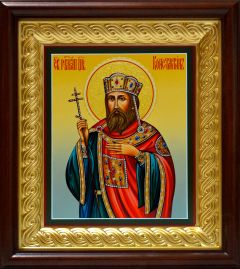 Рукописная икона Константин царь