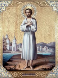 Рукописная икона Алексий Человек Божий