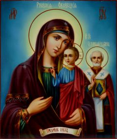 Рукописная икона Ржевская Оковецкая масло