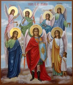 Рукописная икона Собор Архангела Михаила 2