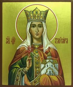 Рукописная икона Тамара царица 4 