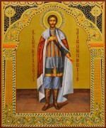 Рукописная икона Александр Невский 40
