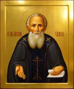 Рукописная икона Александр Свирский 8