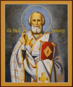 Рукописная икона Николай Чудотворец 123 