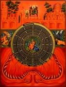 Рукописная икона Духовный Лабиринт 5 (Размер 30*40 см)