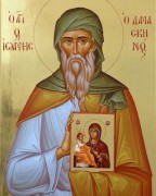 Рукописная икона Иоанн Дамаскин