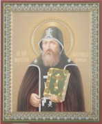 Рукописная икона Меркурий Печерский Постник
