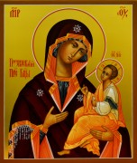 Рукописная икона Грузинская Божия Матерь 