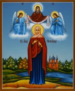 Рукописная икона Анна Пророчица